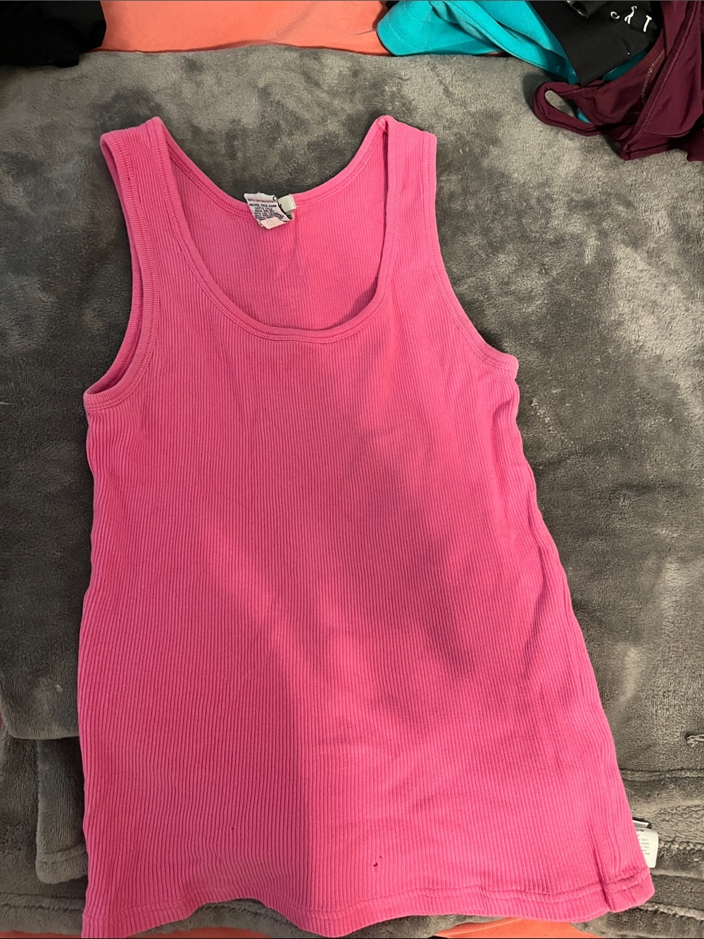 Women’s Ribbed Tank Top in Hot Pink